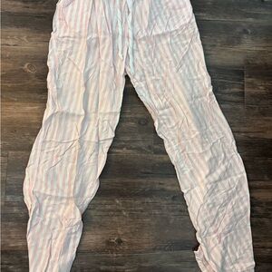 Victoria's Secret Pink and White Striped Pajama Pants